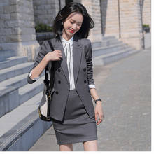 High-quality Professional Women's Skirt Suits Feminine Casual Office Overalls 2021 New Fashionable Ladies Jacket Elegant Skirt 2024 - buy cheap