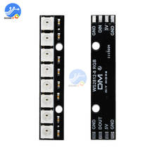 Tablero de desarrollo de luz LED, iluminación decorativa WS2812 5050, 8 bits, RGB, controlador a todo color incorporado 2024 - compra barato