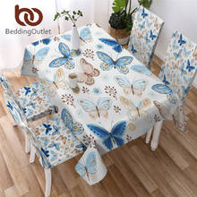 BeddingOutlet Butterfly Tablecloth Waterproof Dinner Table Cloth Flying Butterflies Decoration Table Cover Pastoral Washable 2024 - buy cheap
