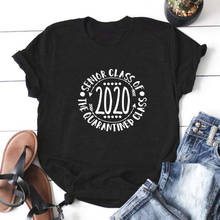 Seniors classe 2020 engraçado t camisa feminina verão de manga curta algodão tshirt feminino o-pescoço camisa mujer branco camisa femme topo 2024 - compre barato