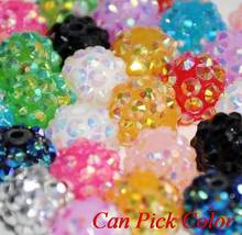 hrt53n 10mm*12 mm ball pave mixed wholesale Resin crystal  Beads Basketball Wives DIY  Finding jewelry bracelet  2024 - buy cheap