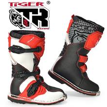 Calçados para crianças off road tr tiger cano cano cano longo para motocross profissional design de alta qualidade botas de criança 2024 - compre barato