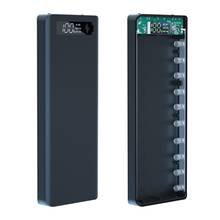 Caja de batería QC3.0 desmontable, carcasa externa portátil sin batería, USB, pantalla LCD, 10x18650 2024 - compra barato