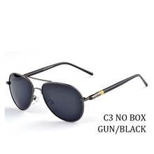 Поляризованные мужские солнцезащитные очки ретро классические очки Брендовые повседневные UV400 Защитные солнцезащитные очки в металлической оправе 2024 - купить недорого