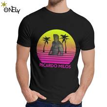 Latest Vaporwave Retro Ricardo Milos Aesthetic T Shirt For Men Leisure 100% Pure Cotton Tee Shirt O-neck 2024 - buy cheap