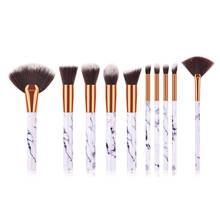 10pcs Makeup Fan Brushes Marble For Face Eye Cosmetic Powder Foundation Eye Shadow Cosmetics Soft Professional Eyebrows Brush 2024 - buy cheap