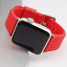 Ремешок резиновый спортивный для Apple Watch Series 6 4 SE 3, браслет для Iwatch 5 Band 40 мм 44 мм 42 мм 38 мм, аксессуары для часов 2024 - купить недорого