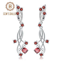 Gem's Ballet Natural Red Garnet Gemstone Earrings 925 Sterling Silver Drop Earrings Fine Jewelry For Women With Box 2024 - buy cheap