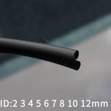 Manguera de goma de flúor negro de 1 metro ID 2 3 4 5 6 7 8 10 12mm, tubo resistente a la corrosión resistente al calor 2024 - compra barato