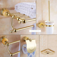Esmalte dourado para parede, 5 em 1 conjuntos de toalhas, armazenamento de tecido, prateleira, suporte de escova de banheiro 2024 - compre barato
