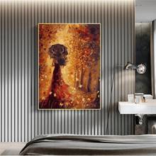 Pintura al óleo de chica con hoja de arce abstracta sobre lienzo, carteles artísticos e impresiones, imagen de pared para decoración de sala de estar, Cuadros 2024 - compra barato