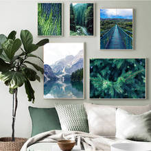 Pôster de paisagem, paisagem escandinavo, montanha, lago, floresta, paisagem, decoração nórdica, arte de parede, pintura em tela 2024 - compre barato