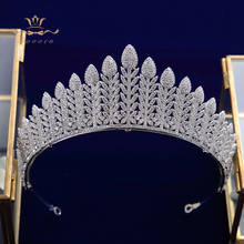 Princess Luxury Wedding Tiaras Crystals Zircon Baroque Bridal Crowns Tocado Novia Bride Hair Jewelry Wedding Hair Accessories 2024 - buy cheap