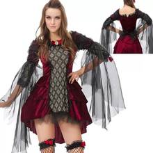 Traje de halloween para as mulheres traje de festa de vampiro trajes de natal bruxas trajes de rainha gótica dragão quest cosplay 2024 - compre barato