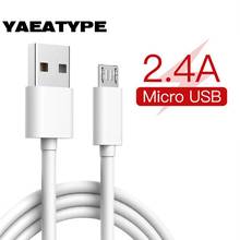 1 м Micro USB кабель 2.4A Usb кабель для зарядки Android короткий Usb шнур 100 см для Samsung Galaxy J3 J5 J7 2017 J4 J6 J8 2018 2024 - купить недорого