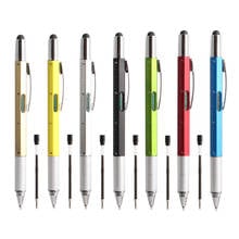1 + 20/conjunto 7 cores novo multifuncional caneta esferográfica de chave de fenda caneta de toque ferramenta de presente caneta esferográfica material de escritório escolar 2024 - compre barato