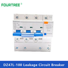 Miniature Residual Circuit Breaker DZ47-100LE With Over Current And Leakage Protection RCBO 1P+N 2P 3P+N 4P Line + Neutral 2024 - buy cheap