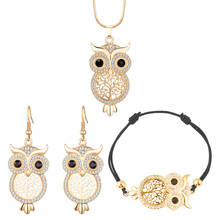 Luxury CZ Owl Jewelry Sets for Women Necklace Wedding Party Gift Trendy Earring Bracelet Korean Fashion Jewellery  2021 2024 - buy cheap