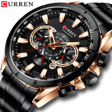 CURREN Men's Watch Fashion Sport Chronograph Wristwatch Mens Watches Top Brand Luxury Quartz Watch Stainless Steel Band 2024 - buy cheap