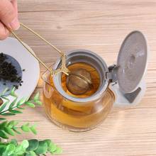 Gold Wire Handle Stainless Steel Tea Infuser Sphere Mesh Tea Strainer Herb Spice Filter Kitchen Bar Tea Set Accessories 2024 - buy cheap