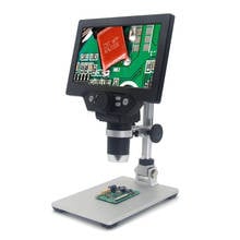 Microscopio Digital G1200, pantalla grande a Color de 7 pulgadas, pantalla LCD de Base grande, lupa de amplificación continua de 12MP 1-1200X 2024 - compra barato