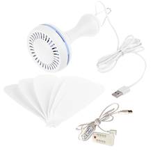 Silencioso 6 folhas usb alimentado ventilador de dossel teto com controle remoto cronometragem 4 velocidade pendurado ventilador para acampamento cama dormitório tenda 2024 - compre barato