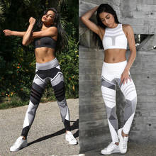 Women Quick Dry Sport Fitness Leggins Geometric Printed Sports Pants Yoga Pants Leggings Slim Tights Trousers For Women S-XXXL 2024 - buy cheap