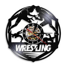 Wrestling Wall Decor Modern Design Vinyl Record Wall Clock 3D Wall Watches Home Decor Unique Gift For Wrestling Lover 2024 - buy cheap