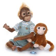 Newest 21inch Baby Doll reborn Monkey Cloth Body Silicone 52 cm  Realistic Macaco bonecas realistic Apes doll for Children Gift 2024 - buy cheap