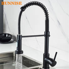 Spring Kitchen Faucet, Hot Cold Kitchen Sink Faucet of Solid Brass Kitchen Mixer Tap, Black Bronze Pull Down Kitchen Faucets 2024 - buy cheap