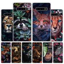 Flower tiger fox leaf animal cat Phone Case For Samsung Galaxy A50 A70 A30 A40 A20E A10S Note 20 Ultra 10 Lite 8 9 A6 A7 A8 A9 2024 - buy cheap