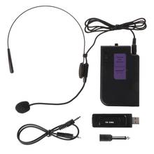 Micrófono de auriculares inalámbricos con USB, receptor de 3,5mm y 6,35mm para conferencias, enseñanza, altavoz, megáfono, escenario 2024 - compra barato