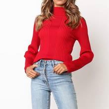 2019 новый женский свитер с высоким воротом женские свитера модные женские зимние 2019 осенние женские свитера Jumpe 2024 - купить недорого