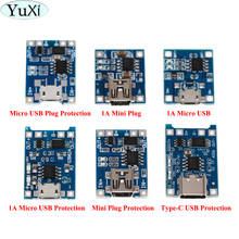 YuXi TP4056 +Protection Dual Functions 5V 1A Type-c/Mini/Micro USB 18650 Lithium Battery Charging Board Charger Module 2024 - buy cheap