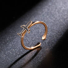 MKENDN высокое качество розовое золото цвет самолета Регулируемый для женщин открытый кольцо на палец для вечеринки уникальные ювелирные изделия 2024 - купить недорого