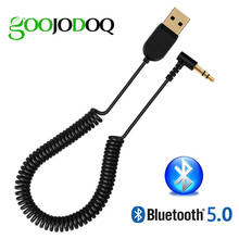 GOOJODOQ 3,5 мм мини USB 2,0 Bluetooth V5.0 регулируемый приемник адаптер для автомобильного динамика AUX интерфейс динамика 2024 - купить недорого