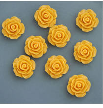 10 PCS 19mm Sweet Resin Yellow Rose Flower Findings DIY Earrings Hair Accessories For Jewelry Making 2024 - buy cheap