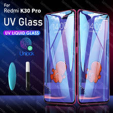 Película de vidro temperado líquido uv para xiaomi, protetor de tela de celular para xiaomi redmi k30 pro k20 mi cc 9 pro note 10 k20 k30 pro 2024 - compre barato