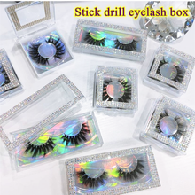 Diamond Rhinestone Bling Glitter Eyelashes Box Wholesale Empty Lash Case False Eyelashes Packaging faux mink Lashes Boxes empty 2024 - buy cheap