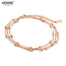AENINE Fashion Multi Layer Handmade Beads Anklet For Women Barefoot Sandals Foot Chain & Link Bracelet Boho Jewelry Gift AA19004 2024 - buy cheap