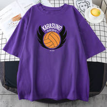Кавайная женская футболка Karasuno для старшей школы Haikyuu, Винтажная футболка в стиле Харадзюку, футболки в Корейском стиле, женские топы с коротким рукавом, 2021 2024 - купить недорого