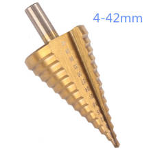 4-42 mm Titanium Coated Step Drill Bit Drilling Power Tools for Metal High Speed Steel Wood Hole Cutter Step Cone Drill 2024 - buy cheap