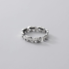 Anéis de estilo retrô tailandês em prata, design vintage de elefante, animais da sorte originais, anel para mulheres e meninas, presentes de joias da moda 2024 - compre barato