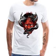 Hannya-Camisetas estampadas para hombre, camisa 100% de algodón con estampado de fantasma de Japón Oni, ropa gótica de talla grande, Tokyo Ghoul 2024 - compra barato