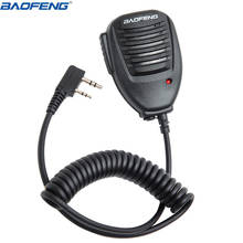 Microfone original de rádio baofeng com alto-falante, microfone para portátil, rádio de duas vias, walkie talkie, pofung bfv9 2024 - compre barato