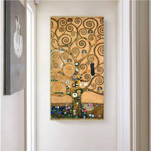 Citon Gustav Klimt-Árbol de la vida, lienzo de arte, pintura al óleo, póster artístico famoso, imagen, decoración de pared, decoración Interior del hogar 2024 - compra barato