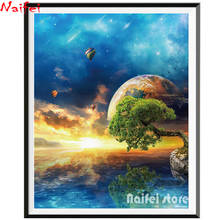 Abstract starry landscape Diamond Painting scenery Round Full Drill Nouveaute DIY Mosaic Embroidery 5D Cross Stitch home decor 2024 - buy cheap