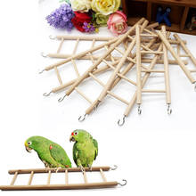 3/4/5/6/7/8 Ladder Bird Toys Wooden Ladders Rocking Scratcher Perch Climbing Stairs Hamsters Bird Cage Parrot Pet Toys Supplies 2024 - buy cheap