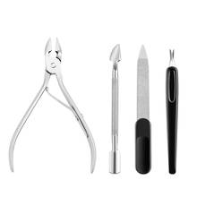 4Pcs/Set Steel Nail File Clippers Cuticle Dead Skin Fork Scissors Manicure Tools Made of stainless steel material strong durable 2024 - buy cheap