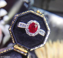 Joias finas de alta qualidade 925 prata esterlina feminina rubi natural embutido luxo luxo elegante oval estilo chinês joia anel de apoio detectivo 2024 - compre barato